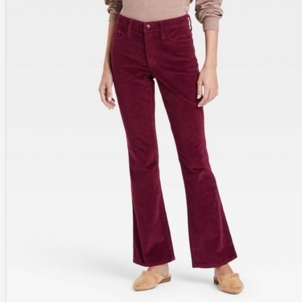 Universal Threads High Rise Ankle Bootcut Red Corduroy Pants Size 12 R